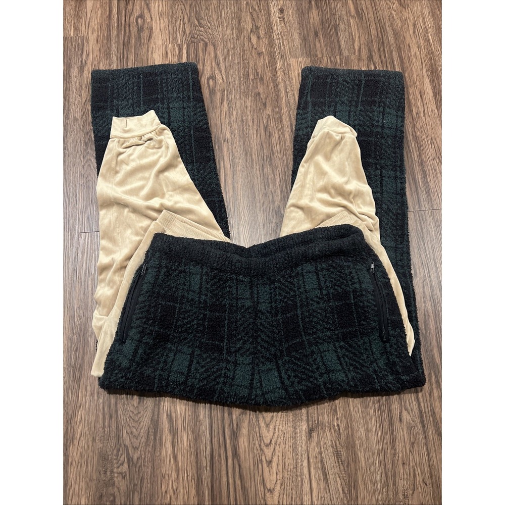 Skims Onyx Houndstooth Cozy /Velour High Waist Joggers Size 2X/3X Lot Of 2 Pcs